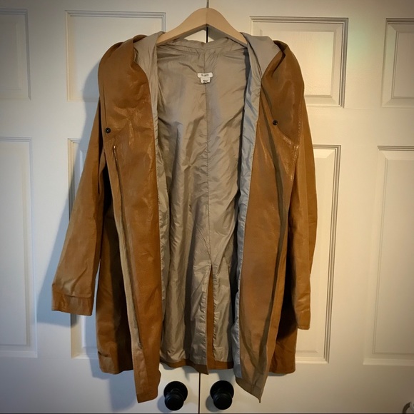 m0851 Genuine Leather Raincoat - Overcoat - Picture 4 of 5